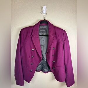 Banana Republic Women's Double-Breasted Plum Blazer